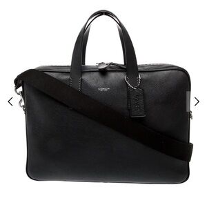 Coach Black Leather Briefcase